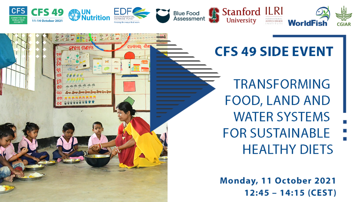 CFS 49 Side Event: Transforming food, land and water systems for sustainable healthy diets