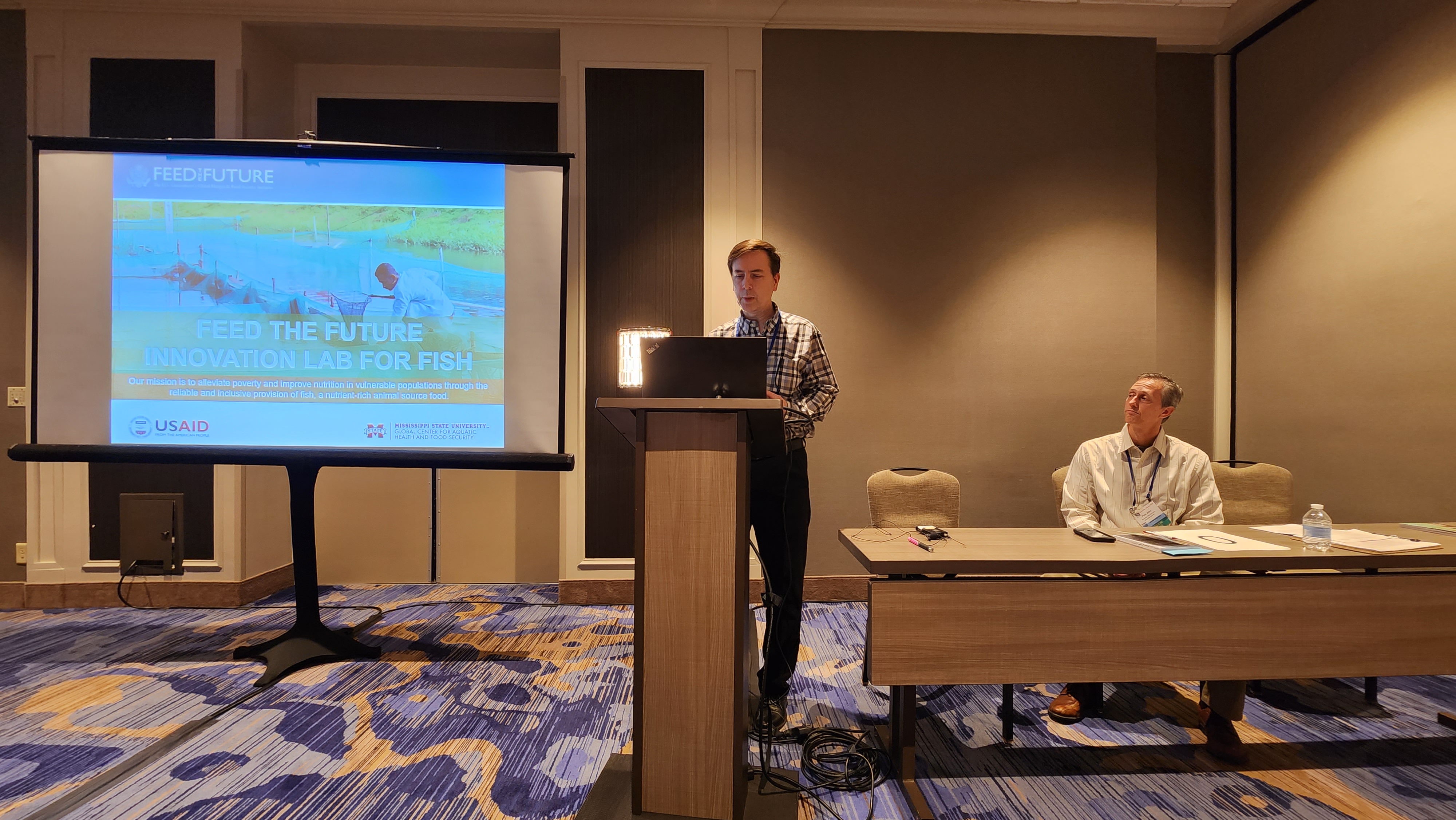 Mark Lawrence presenting first