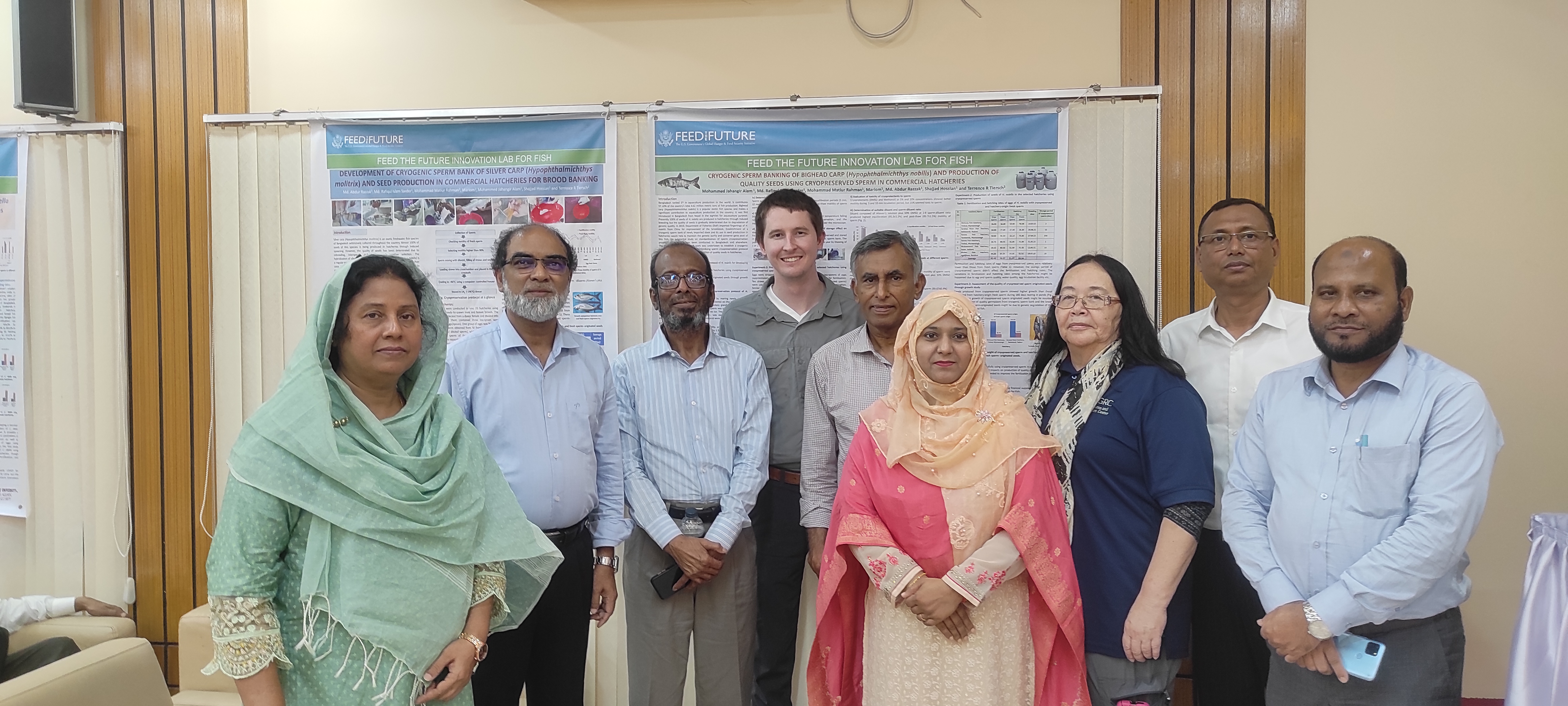 The project team with Drs. Teresa and Koch of AGGRC, Louisiana State University, USA at workshop venue.