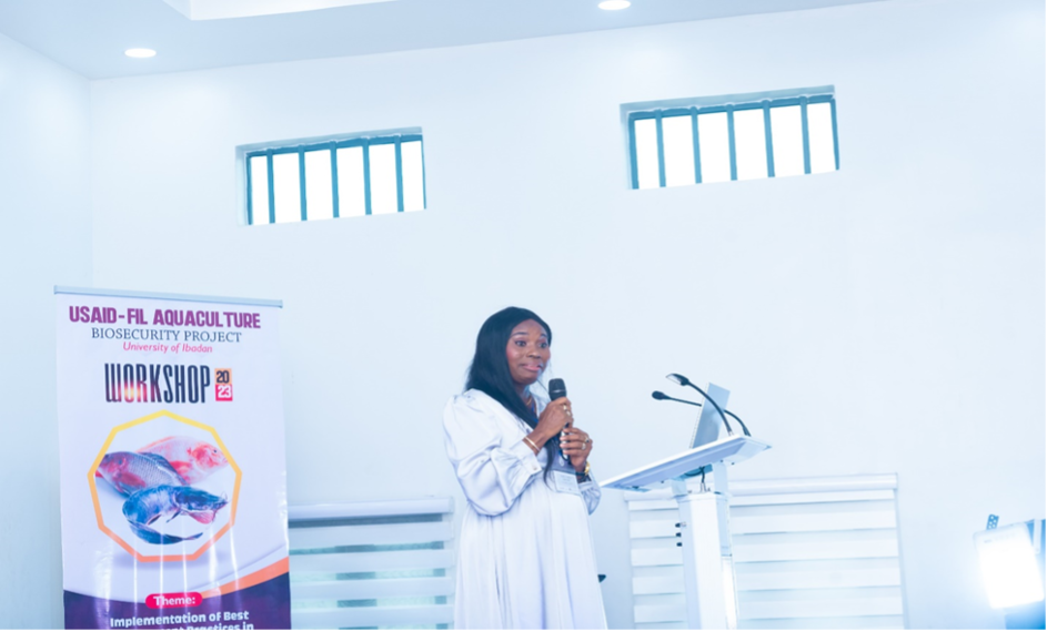 Professor Olanike Adeyemo (University of Ibadan, Nigeria) delivering a lecture at the workshop 