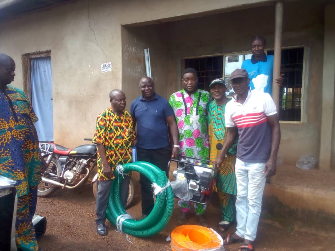 Presentation of pumping machine to project beneficiaries in Ebonyi state