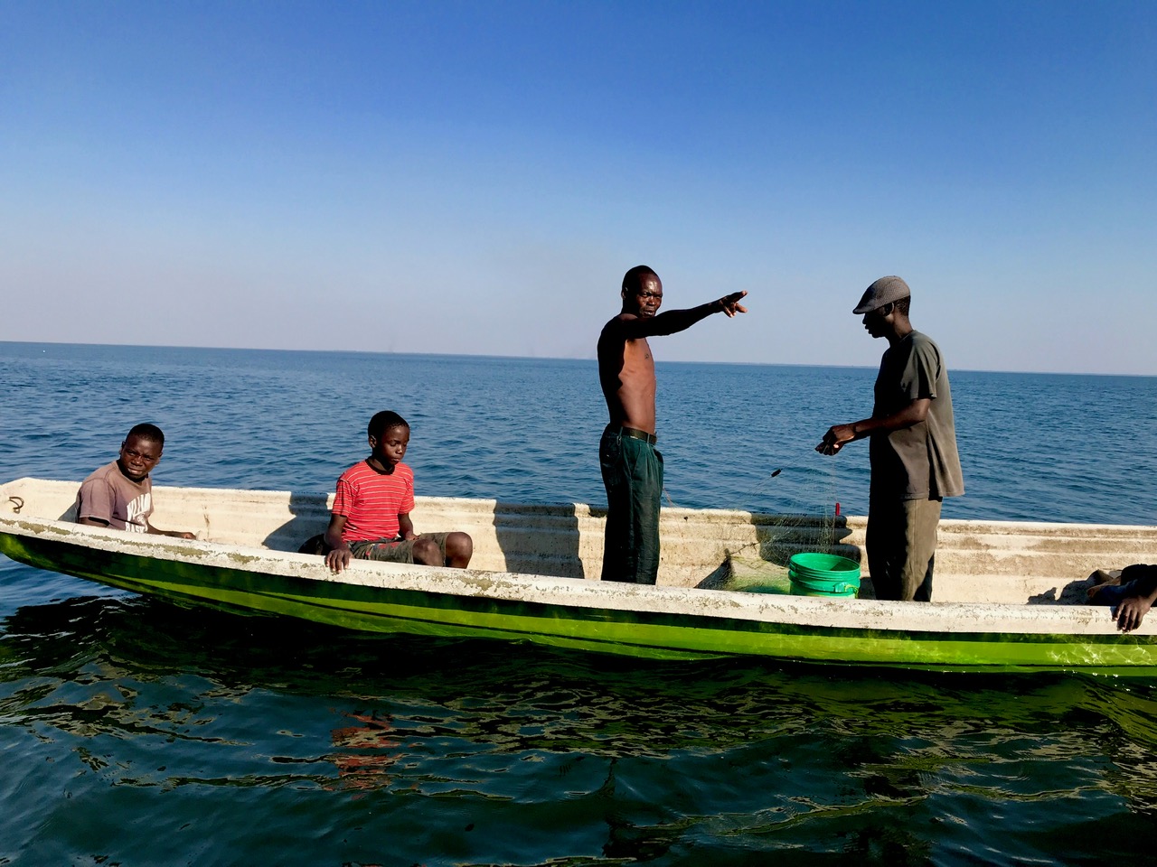 Fishers in boat