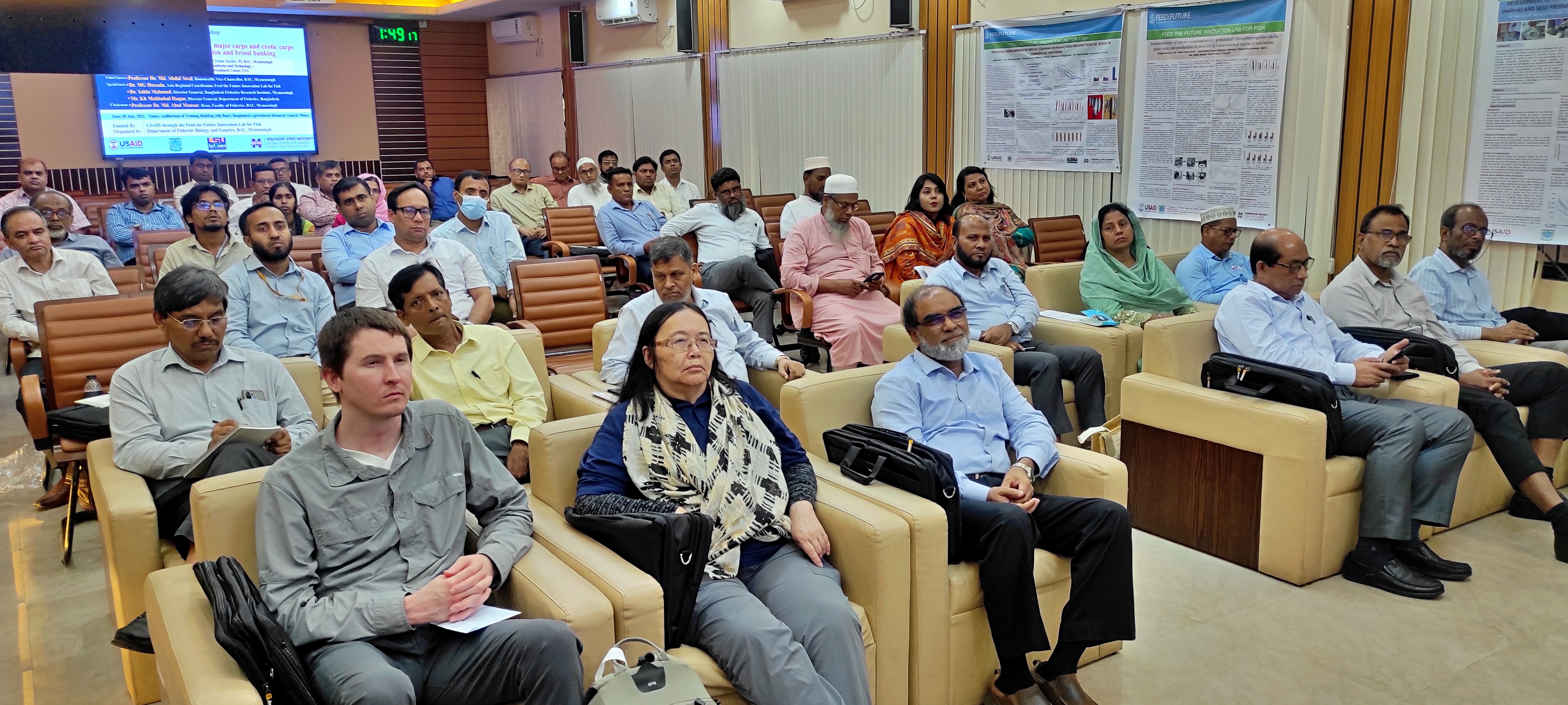 Audience of final workshop on cryogenic sperm banking of Indian major carps and exotic in Dhaka, Bangladesh.